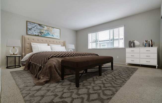 Master Bedroom at Beverly Plaza Apartments, Long Beach, CA