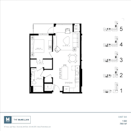 1 bed, 1 bath, 788 sqft, $1,750