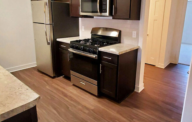 2 Bedroom Kitchen at Trade Winds Apartment Homes, Nebraska