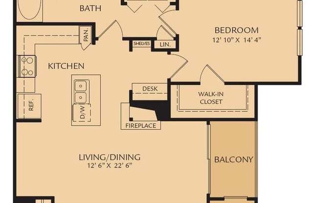 1 bed, 1 bath, 814 sqft, $1,999