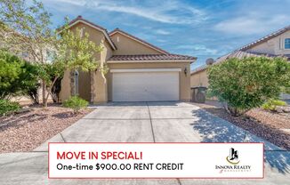 $900.00 RENT CREDIT!!! MOVE TO THIS BRIGHT AND FRESH SINGLE-STORY HOME!