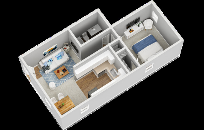 1 bed, 1 bath, 561 sqft, $829, Unit 105
