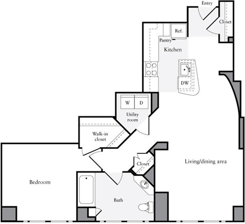 1 bed, 1 bath, 905 sqft, $4,372, Unit 10E