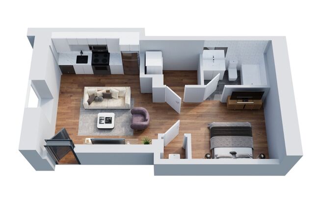 Studio, 1 bath, 450 sqft, $1,500, Unit 005