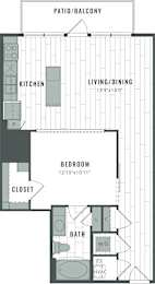 1 bed, 1 bath, 790 sqft, $1,545
