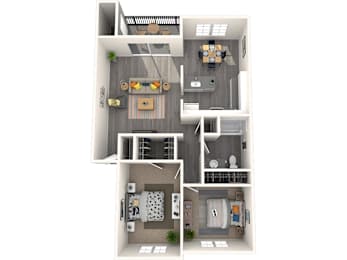 2 beds, 1 bath, 917 sqft, $1,599