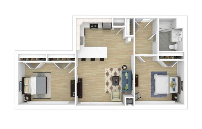 2 beds, 1 bath, 1,063 sqft, $1,857