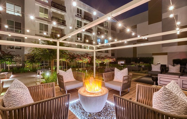 fire pit at Altana, Glendale, CA