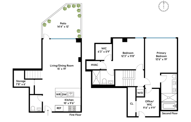 2 beds, 2.5 baths, 1,451 sqft, $11,500, Unit 1M