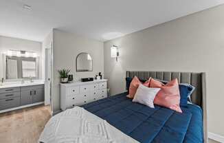 Studio Domain Apartments in Austin, Texas Model Bedroom
