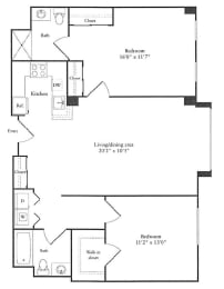 2 beds, 2 baths, 1,090 sqft, $3,760
