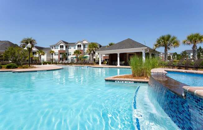 Glimmering Pool at Abberly Chase Apartment Homes by HHHunt, Ridgeland, SC