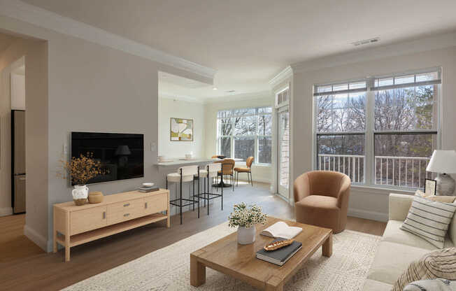 Living Room with Hard Surface Flooring