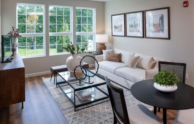 Living Room/Dining Area at The Point at Gateways, Randolph, NJ  
