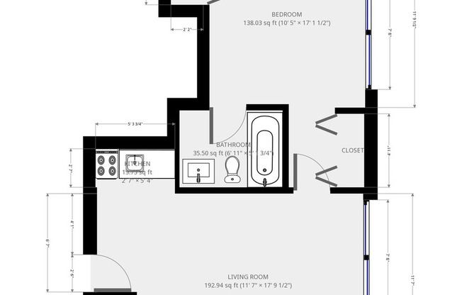 1 bed, 1 bath, $830, Unit 351 S. Lincoln St  Apt 3