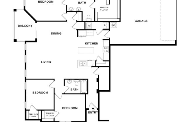 3 beds, 2 baths, 1,537 sqft, $1,830