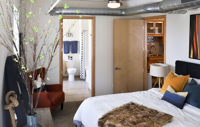 Master Bedroom at Arcade Apartments, St Louis, MO, 63101
