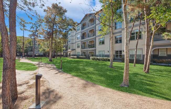 walking path at Berkshire Jones Forest apartments