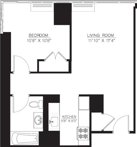 1 bed, 1 bath, 677 sqft, $4,130, Unit 36A