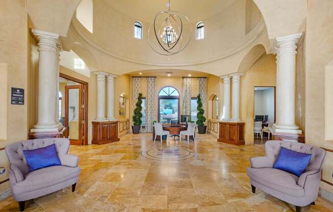 A view of the lobby at Trevi Apartment Homes, Chandler, AZ