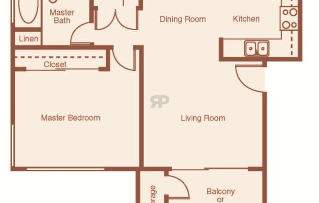 1 bed, 1 bath, 600 sqft, $2,692