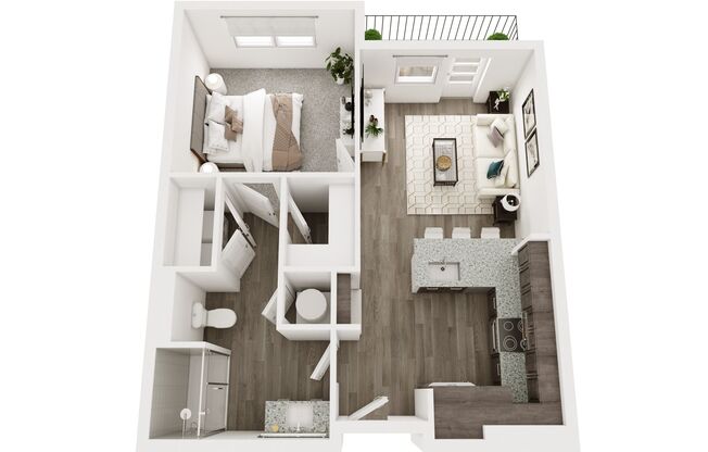 1 bed, 1 bath, 644 sqft, $1,292, Unit 4116