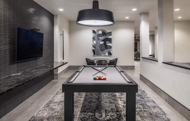 Aura Thirty2 Apartments Clubhouse Billiards Table