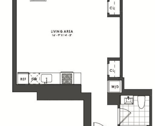 Studio, 1 bath, $3,611, Unit 24K