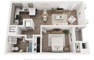 1 bed, 1 bath, 677 sqft, $1,687, Unit A4