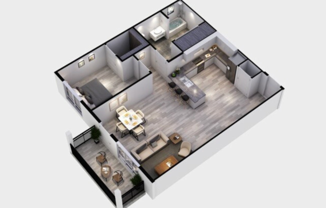 1 bed, 1 bath, 1,003 sqft, $1,295, Unit 103A (ADA)