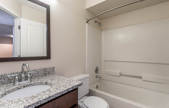 Bathroom area at Bayside Apartment Homes, Hilliard, OH, 43026