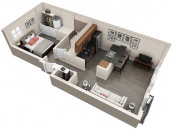 1 bed, 1 bath, 517 sqft, $1,955