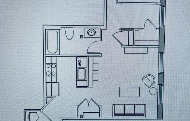 1 bed, 1 bath, 539 sqft, $900, Unit 602