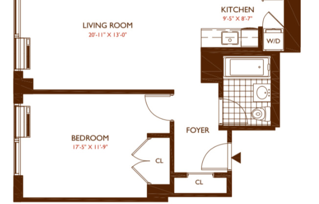 1 bed, 1 bath, 744 sqft, $3,295, Unit 8J