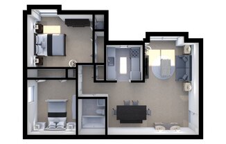 2 beds, 1 bath, $1,322