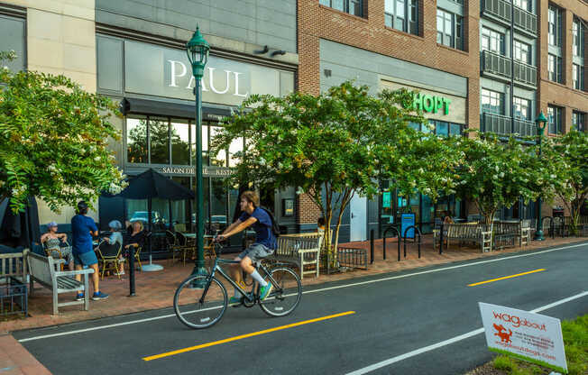 Explore Bethesda Avenue for dining and shopping spots.