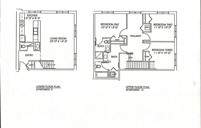 3 beds, 2.5 baths, 1,392 sqft, $3,900, Unit Unit D