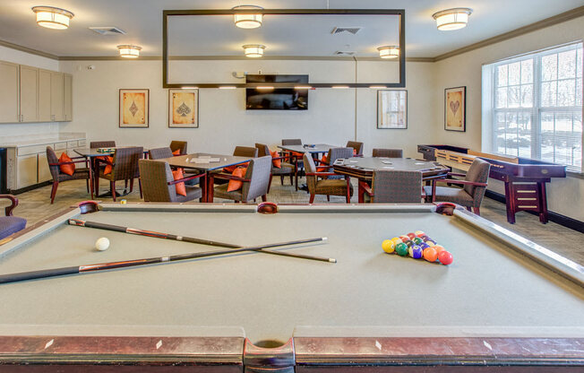 Modern Clubhouse With A Game Room at The Marque Apartments, Virginia, 20155