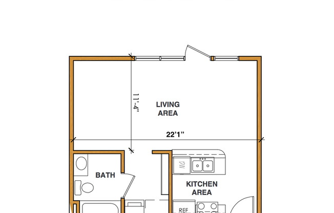 Studio, 1 bath, 412 sqft, $1,165, Unit APT 321