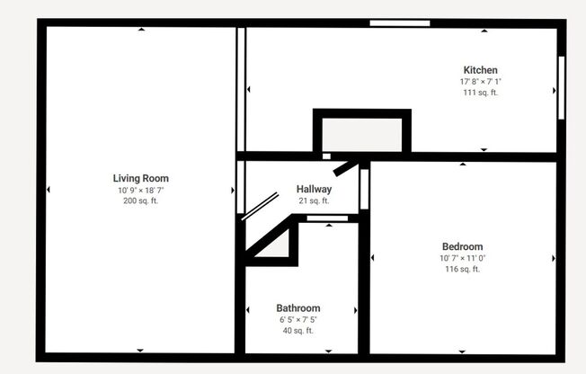 1 bed, 1 bath, 700 sqft, $900, Unit Unit 6