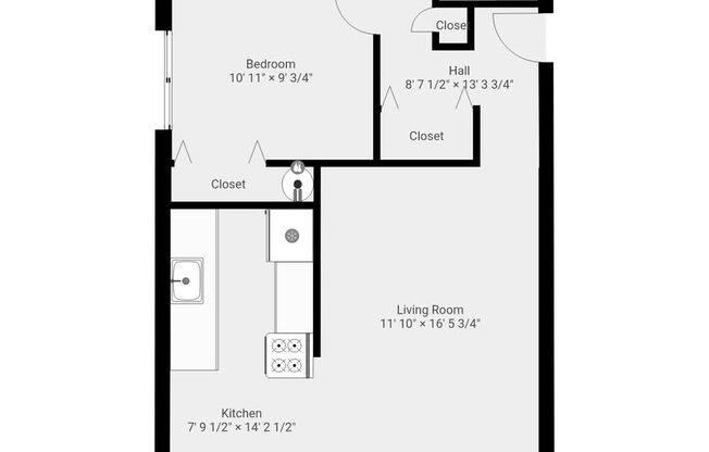 2 beds, 1 bath, 840 sqft, $1,895, Unit 105