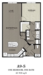 1 bed, 1 bath, 910 sqft, $1,692