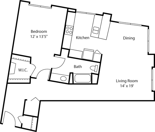 1 bed, 1 bath, 920 sqft, $2,346, Unit 530E