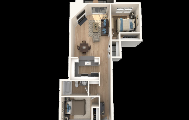 2 beds, 1 bath, 814 sqft, $1,719