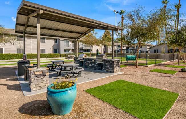 BBQ And Grill Area at 2900 Lux Apartment Homes, Las Vegas