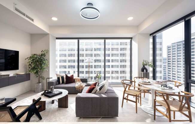 Living Dining Area at 220 Meridian, Indianapolis, IN, 46204