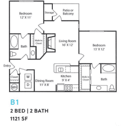 2 beds, 2 baths, $1,909