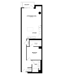 1 bed, 1 bath, 894 sqft, $3,259