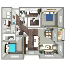2 beds, 2 baths, 1,219 sqft, $1,590