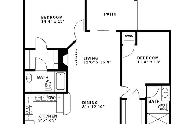 2 beds, 2 baths, 1,125 sqft, $1,835, Unit 2606C101
